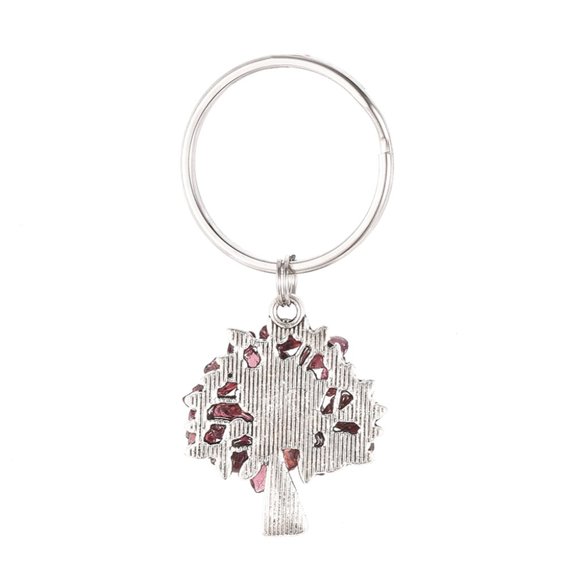 2/$10 NWOT Natural garnet Gemstone chip keychain - semi precious gem Tree - Picture 2 of 2